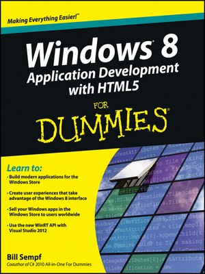 cover image of Windows 8 Application Development with HTML5 For Dummies